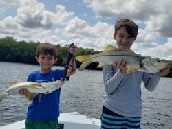 Two snook fish caught during fishing trip in Riverview