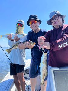 Two spotted weakfish caught while fishing in FL