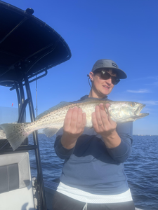 Spotted Weakfish battles stormy skies at Williams Park!