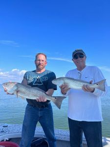 Two redfish caught while fishing in Florida