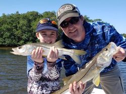 Two Snook fish caught while fishing in Riverview