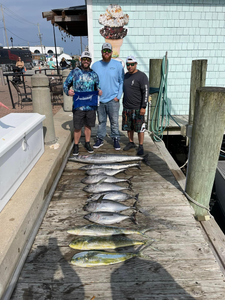 6 wahoo fish and blackfin tuna caught on a fishing trip in NC