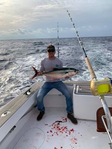 One Blackfin Tuna fish caught while cruising and fishing in NC