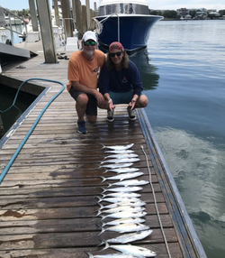 Anglers enjoying a scenic cruising and fishing trip in North Carolina