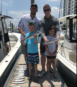 Two 15-inch fish caught during a cruises and fishing trip at Wrightsville Beach