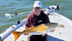 One person fishing at Orange Beach