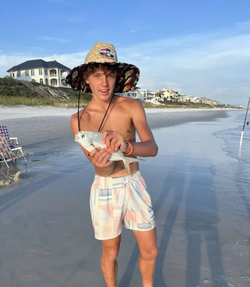 Angler fishing at Santa Rosa Beach