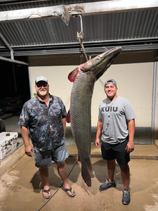 Alligator Gar caught while fishing in TX