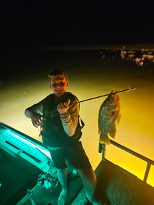 An angler fishing in the waters of Del Rio