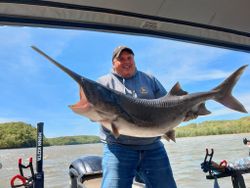 Huge paddlefish catch! 🐟🎣