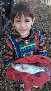 Little Angler loves Fishing In Lake Ozarks!