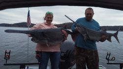 Two anglers fishing in California