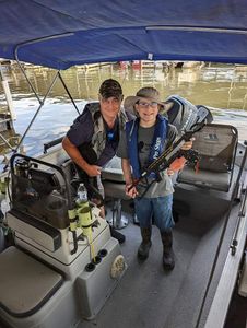 Two people enjoying a fishing trip in California