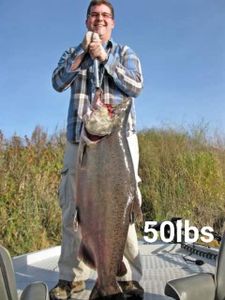 Successful angler with a large 37-inch catch in Corning