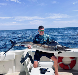A big Blue Marlin fish caught by one person in TX