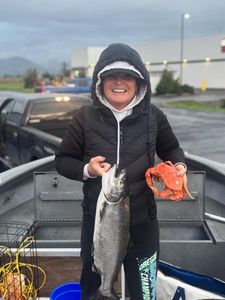 Chinook salmon caught while fishing in OR