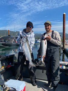 Two Coho Salmon fish caught while fishing in Corvallis