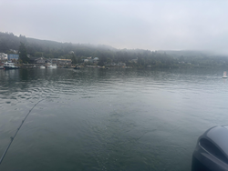 Perfect conditions for trolling with heavy and light tackle on calm waters.