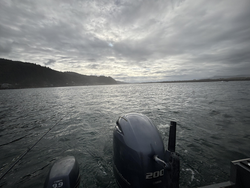 Perfect setup for trolling with heavy and light tackle on cloudy waters.