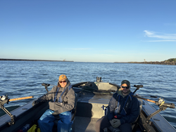 Perfect afternoon for trolling with multiple tackle setups. Weather cleared up nicely for some quality time on the water.