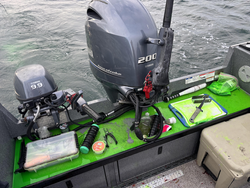 Boat's loaded and ready for an exciting day of trolling with heavy and light tackle setups.