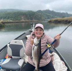 A single pink salmon caught while fishing in OR