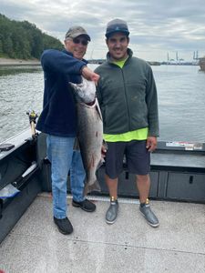 Fishing for a sea trout in Corvallis