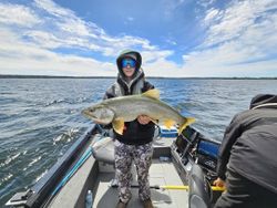 Angler holding a 31-inch fish in Cranberry Portage