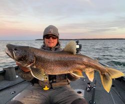 Lone angler fishing in Cranberry Portage