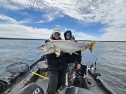 A massive Lake Trout caught in Cranberry Portage