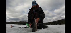 One angler fishing in Saranac Lake