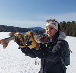 Angler fishing with rod in New York