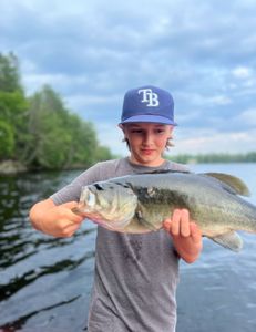 Angler fishing in Saranac Lake
