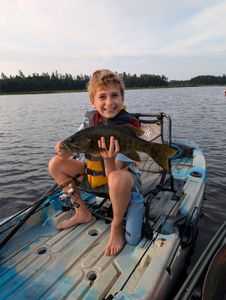Single fisherman catches a 19-inch fish in NY