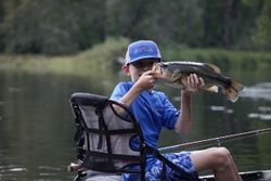 Largemouth bass caught in Saranac Lake
