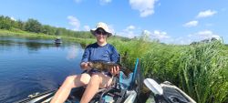 Lone angler fishing in Saranac Lake