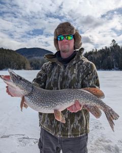 Northern Pike fish caught in Saranac Lake