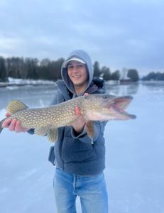 A northern pike caught in Saranac Lake