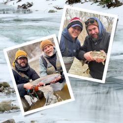 Winter season fly fishing exercise