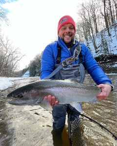 Hooked a Nice Trout in Lake Erie