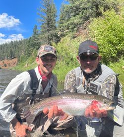 Angler with 25-inch rainbow trout in Pittsburgh
