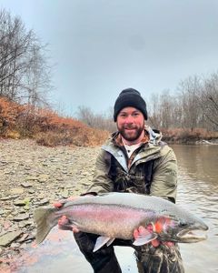 Lone angler fishing in Pittsburgh