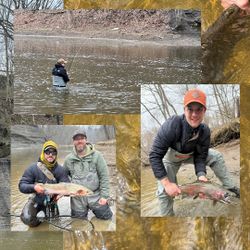 2 rainbow trout caught fishing in PA