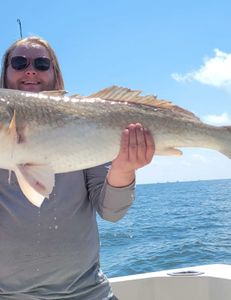 Angler fishing in Galveston