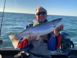 Coho Salmon caught while fishing in MI