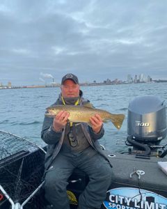 Caught a beautiful rainbow trout in MI