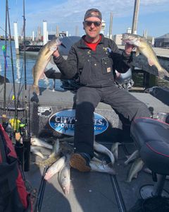 Two sauger fish caught in MI