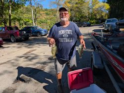 Two crappie caught while fishing in Foxburg