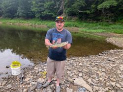 Angler fishing in Foxburg