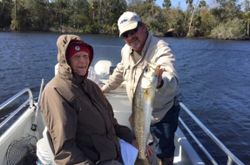 Two people fishing in Crawfordville